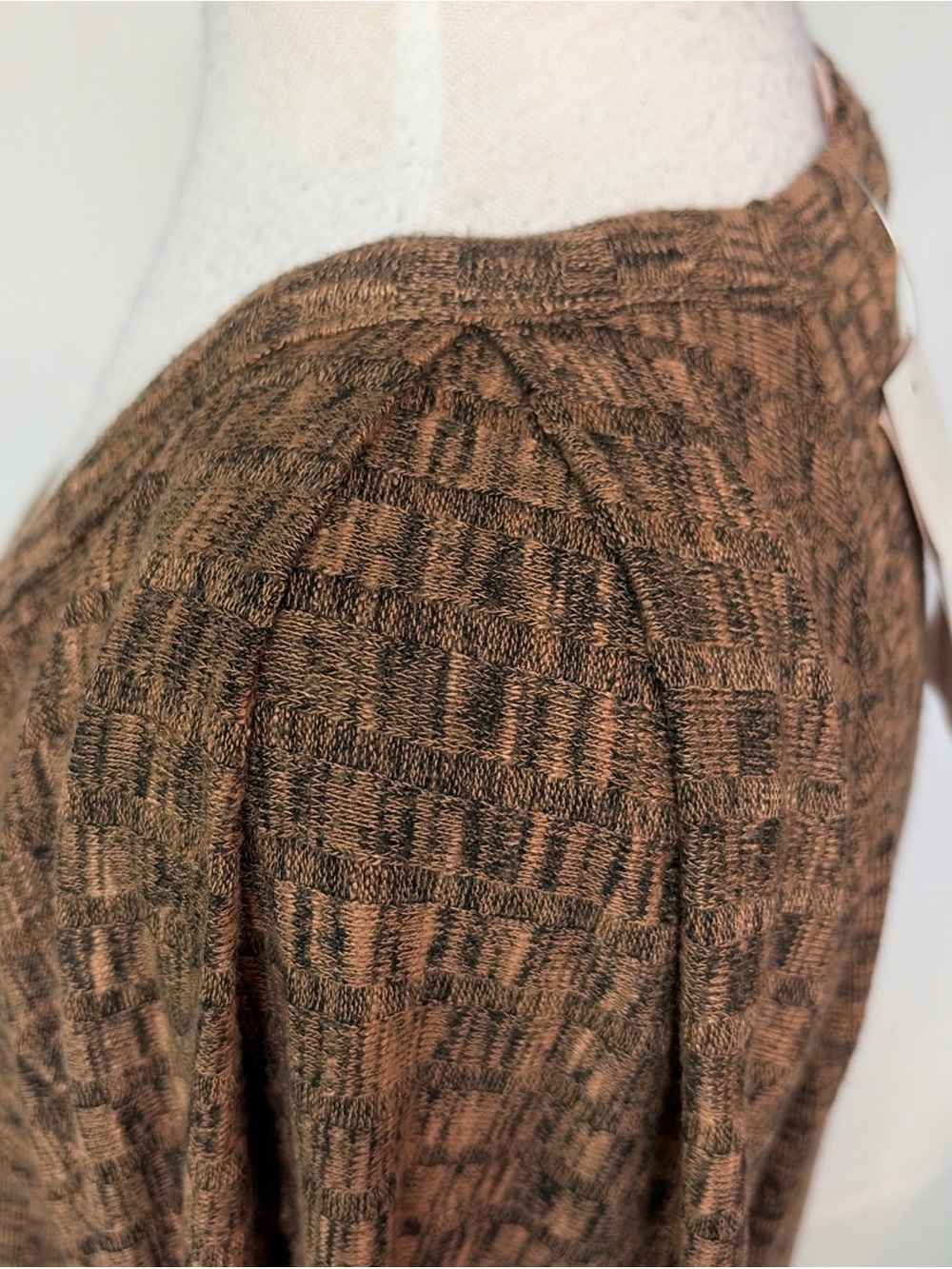 Philosophy Women's Sz Medium Brown Heather Large Ribbed Square Neck Sweater $58 - Picture 7 of 11